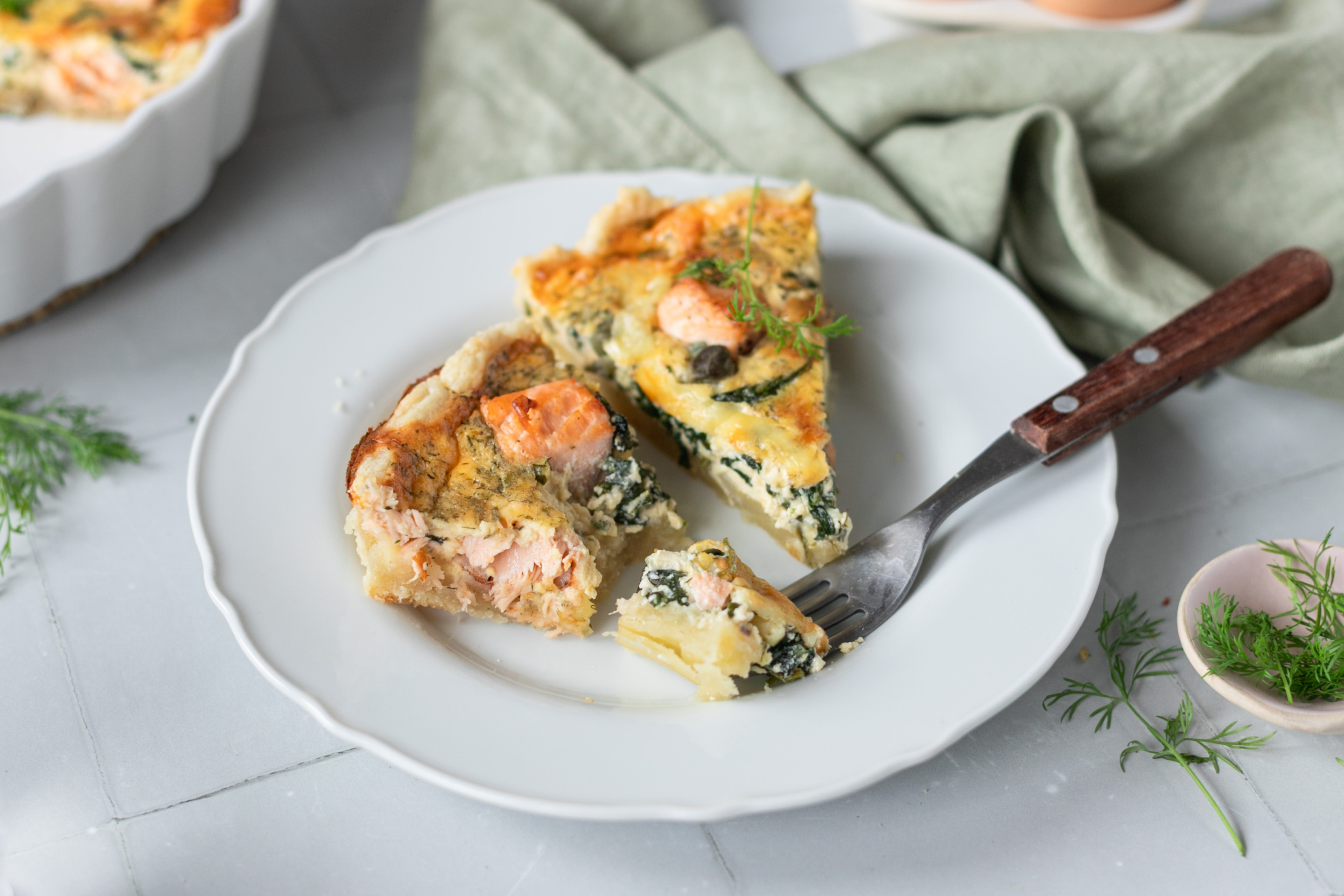 Spinach Dill Quiche Min